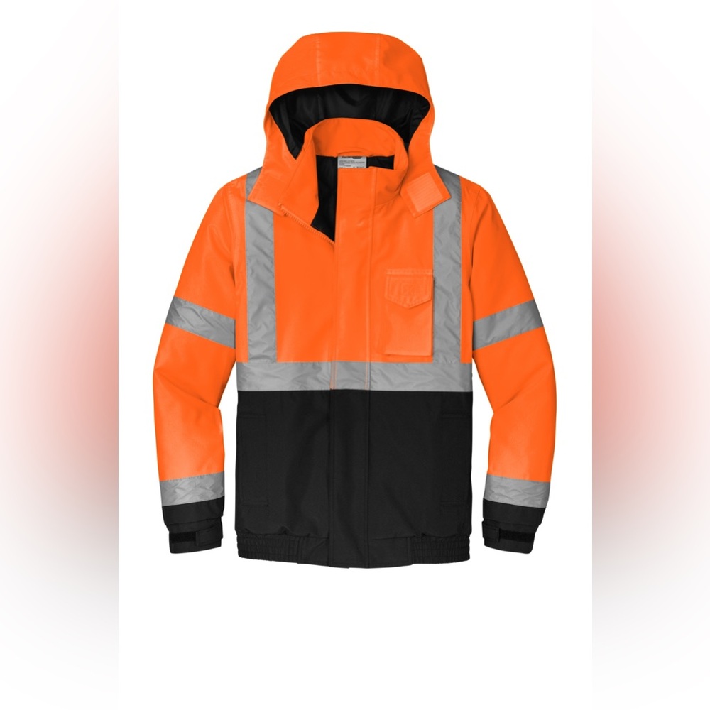 CornerStone Type R Class 3 NOT FR Neon Safety Insulated Bomber Jacket size XL